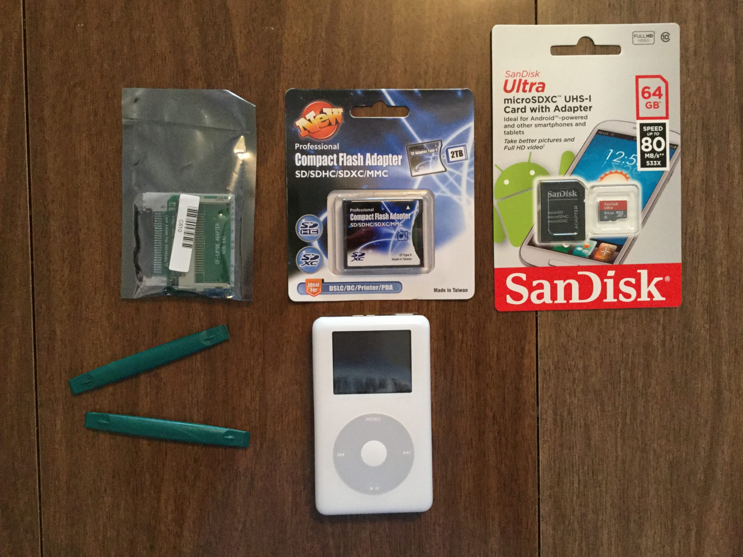 Cambiar disco duro del iPod por tarjeta memoria